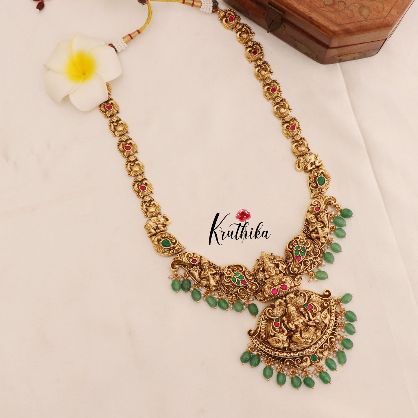 Premium Nagas Jadau Lakshmi haaram LH1781 (three color options)