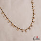 Simple Black Beaded Gold-Tone Chain With AD Stones NC2981