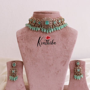 Pretty Victorian Moissanite Necklace NC1803 (Available in 5 Colours)
