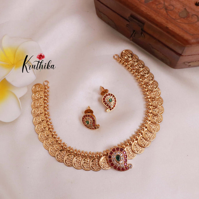 Pretty Kemp mango pendant Kasu Necklace NC1845