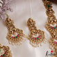 Classic Antique Nagas Lakshmi Elephant Jadau Haaram With Rice Pearl Drops LH2166