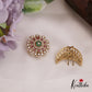 Elegant AD Floral Chandra Surya Hair Ornaments J335