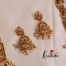 Elegant two-layer Lakshmi peacock haaram LH1862 [Available in two colours]