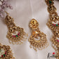 Classic Antique Nagas Lakshmi Elephant Jadau Haaram With Rice Pearl Drops LH2166