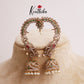 Grand CZ Sparkling Peacock Earcuff with Pearl Drop Jhumkas E617 (Available in 2 Colours)