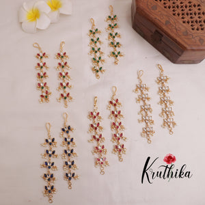 Pretty Flower style Earchains [Available in 5 colours] EC84