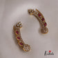 Stunning AD Stone Leaf Shape Ear Climbers E782 (Available In 2 Colours)