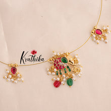 Beautifull jadau Pendent Elephant Invisible chain  NC1958