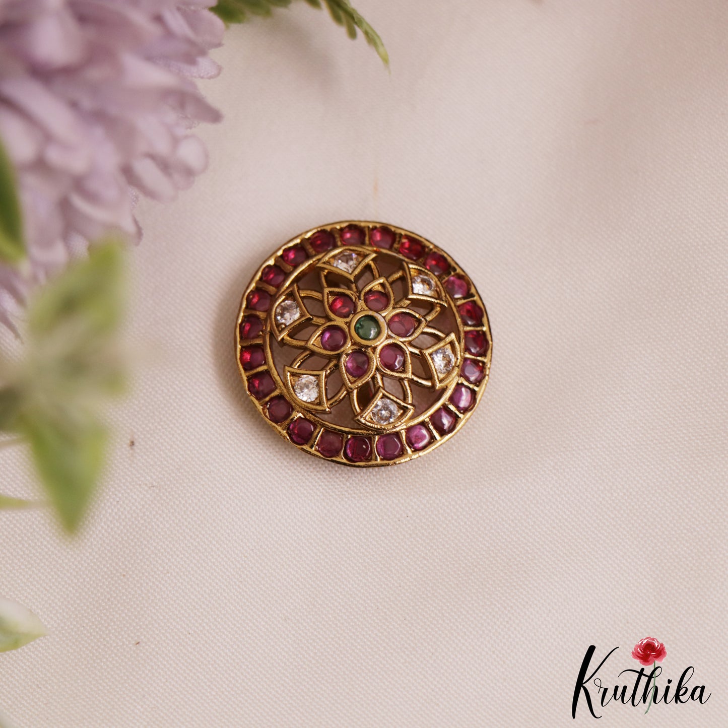 Classic Floral Motifs Chandra Surya Kemp Hair Ornaments J373
