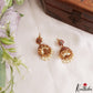 Classic Floral Motifs Jhumkas With Pearl Drops E1219
