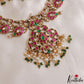 Gorgeous Floral Peacock Motifs Jadau Necklace With Pearl Bead Drops NC3171
