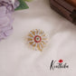 Simple Trendy CZ Sparkling Multi Stone Chandra Surya Hair Ornaments J199