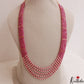 Sparkling Multi Layered crystal & Pearl statement Haaram with floral accents LH2081 (Available In 16 Colors)