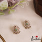 Pretty Teardrop Motifs AD Pendant Chain Set NC2808 (Available In 2 Colors)