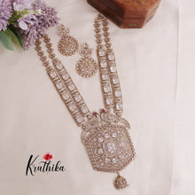 Grand AD Moissanite Peacock Haaram LH1888 (Available in 6 Colours)