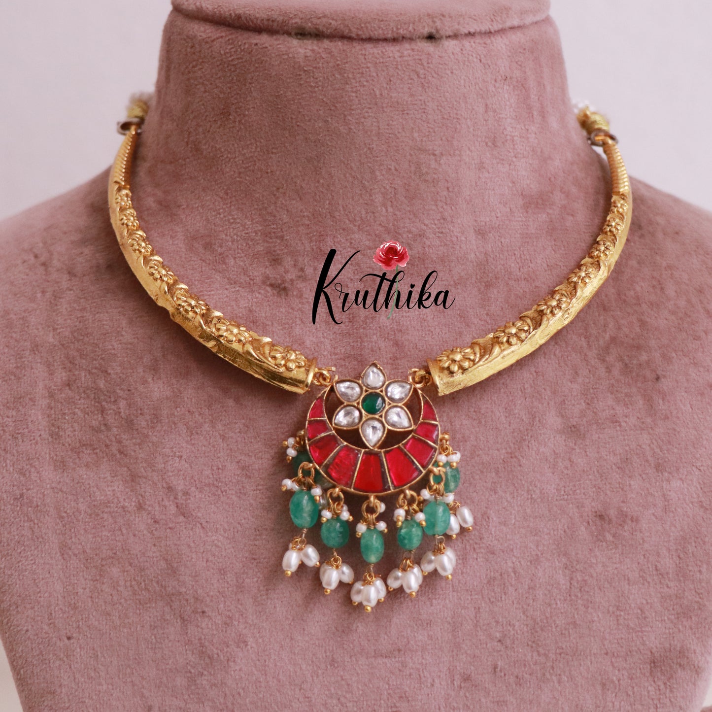 Pretty Jadau Hasli Necklace NC1854