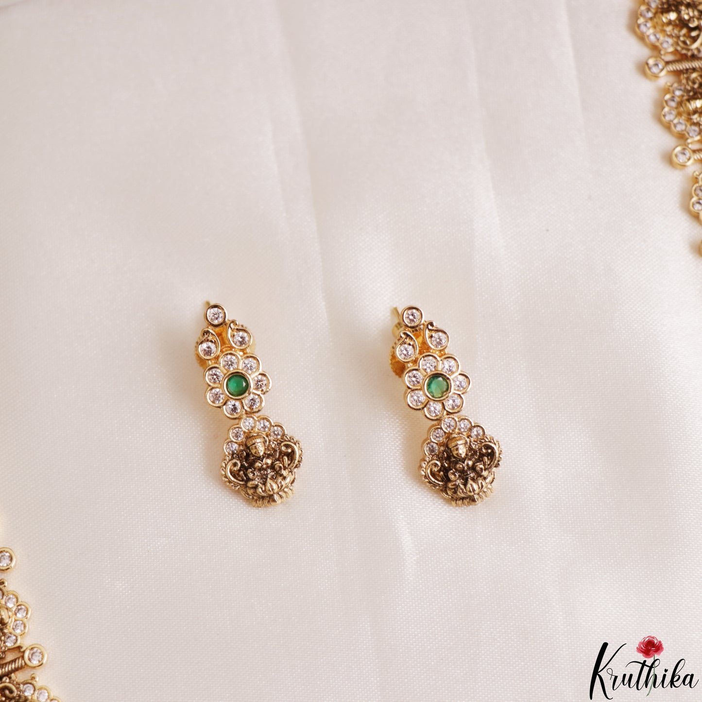 Classic Antique Nagas Lakshmi Floral Motifs Temple Haaram LH2186 (Available In 2 Colors)