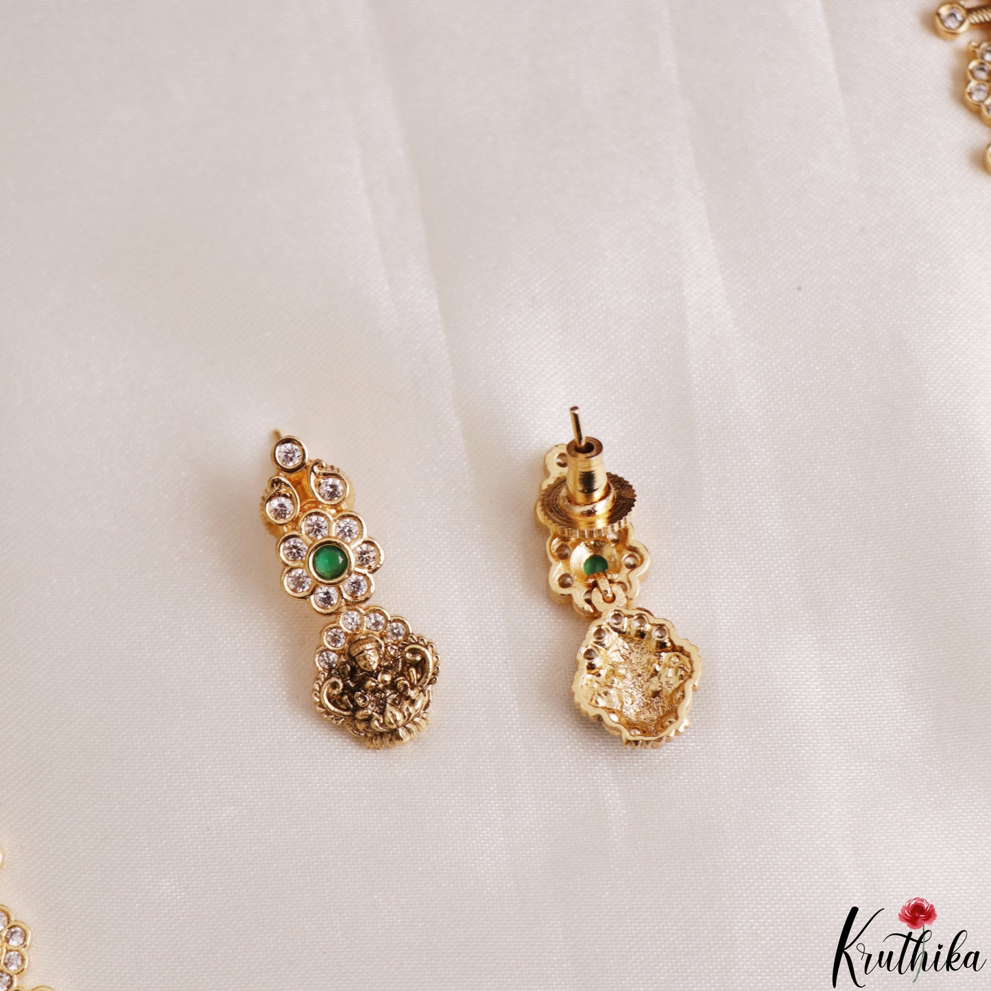Classic Antique Nagas Lakshmi Floral Motifs Temple Haaram LH2186 (Available In 2 Colors)