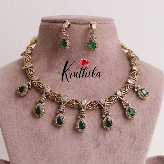 Gorgeous AD Victorian Necklace (Available in 2 colours)NC1980