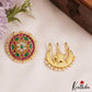 Stunning Floral Motifs Chandra Surya Jadau Hair Ornaments J378