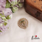 Classic CZ Peacock Leaf Motifs Saree Pin SP46 (Available In 2 Colors)