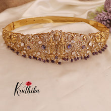 Premium Temple purple beads Hip belt vaddanam V212