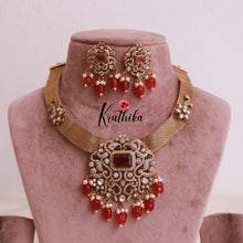 Beautiful Victorian Pendant Chain Set NC1861 (Available in 3 Colours)