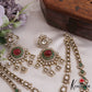 Sparkling AD Teardrop Motifs Multi Layer Victorian Necklace NC2700 (Available In 2 Colors)