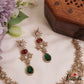 Beautiful Floral Motifs Diamond-Finish Gold-Tone AD Necklace NC2779 (Available In 2 Colors)