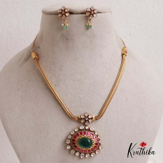 Stunning Moissanaite Chain Set NC2579 (Available In 3 Colours)