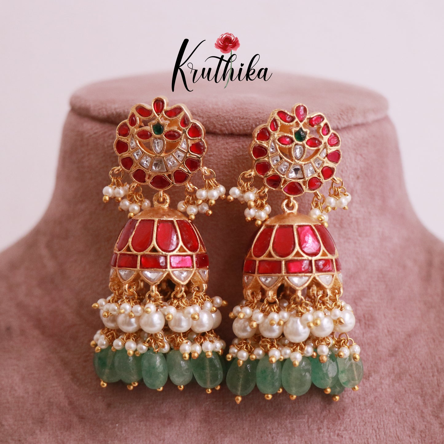 Premium Jadau Jhumkas E467