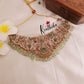Elegant Victorian jadau choker with pastel green beads NC1954