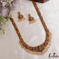 Premium Antique Lakshmi Peacock Motifs Temple Haaram With Pearl Drops LH2152