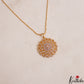 Beautiful AD Floral Motifs Gold-Tone Chain Pendant Set NC2933