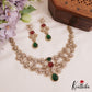 Beautiful Floral Motifs Diamond-Finish Gold-Tone AD Necklace NC2779 (Available In 2 Colors)