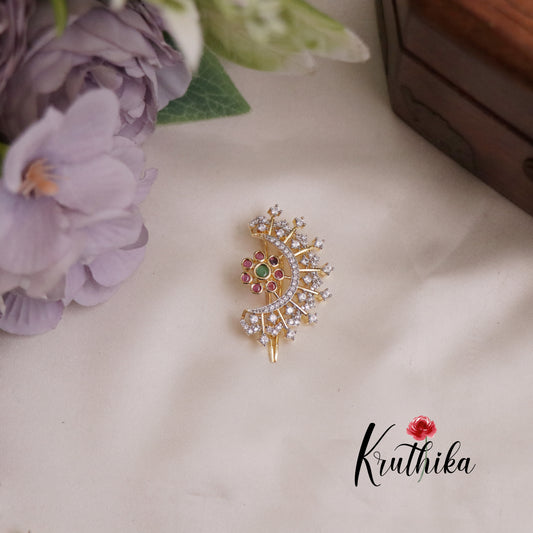 Pretty CZ Sparkling Blossom Chandra Surya Hair Ornaments J200 (Available in 2 Colors)