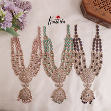 Gorgeous AD Moissanite Three Layer Haaram LH1889 (Available in 5 Colours)