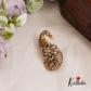 Trendy CZ Floral Peacock Motifs Saree Pin SP49 (Available In 2 Colors)