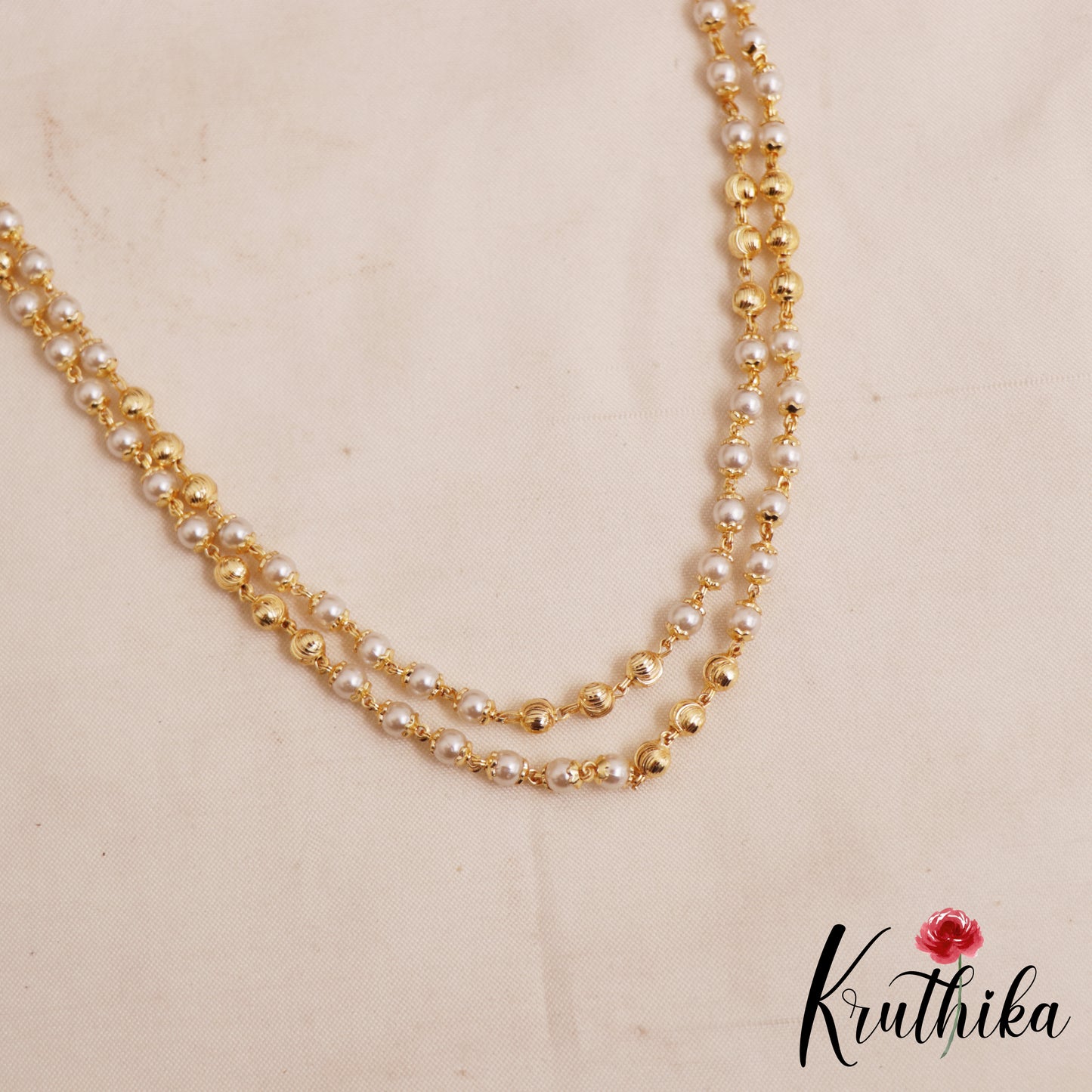 Trendy Pearl Bead Double Layered Mala NC2911