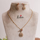 Simple Peacock Charm Pendant Chain Set NC2123