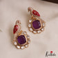 Gorgeous Parrot Motif Polki Victorian Stud Earrings E1099 (Available In 5 Colors)