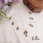 Trendy Kemp Invisible Chain with Green Beads Drops NC2310