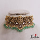 Gorgeous Antique Nagas Lakshmi Peacock Motifs Kemp Choker With Bead Drops NC2709 (Available In 2 Colors)