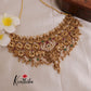 Premium Lakshmi peacock choker with golden beads NC1955