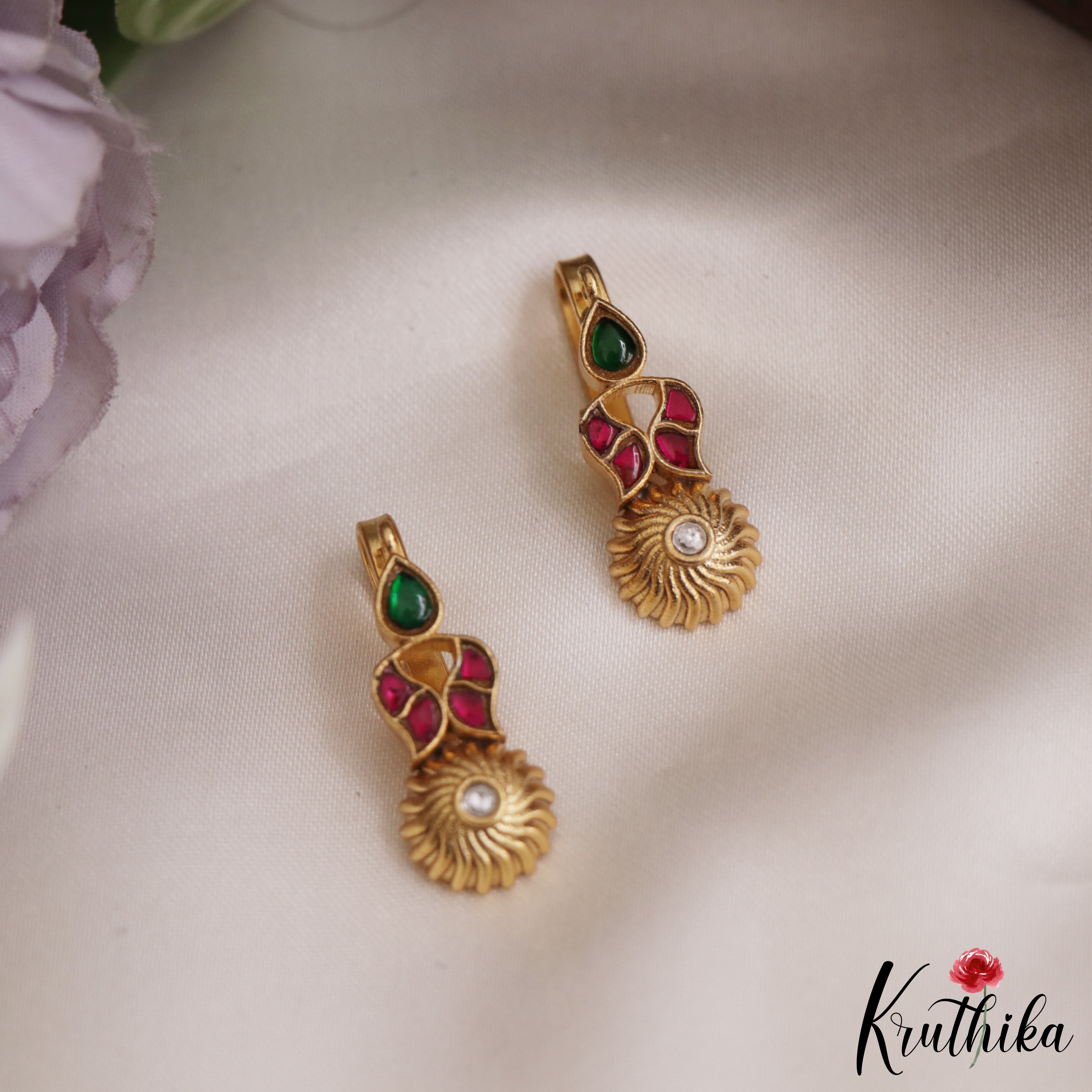 Simple Kemp Teardrop Floral Earcuffs | Upper Earrings | Bugadi Earring ...