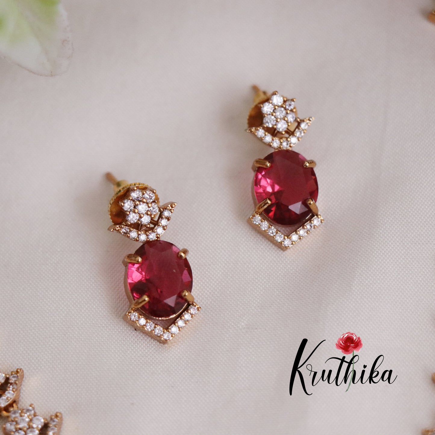 Beautiful CZ Oval Shape Pendant Necklace Sets NC2223 (Available in 3 Colors)