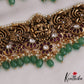 Gorgeous Antique Nagas Lakshmi Peacock Motifs Kemp Choker With Bead Drops NC2709 (Available In 2 Colors)