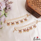 Classic Half Moon Motifs Multi Pearl Strand Jadau Earchains With Pearl Drops EC229 (Available In 2 Colors)