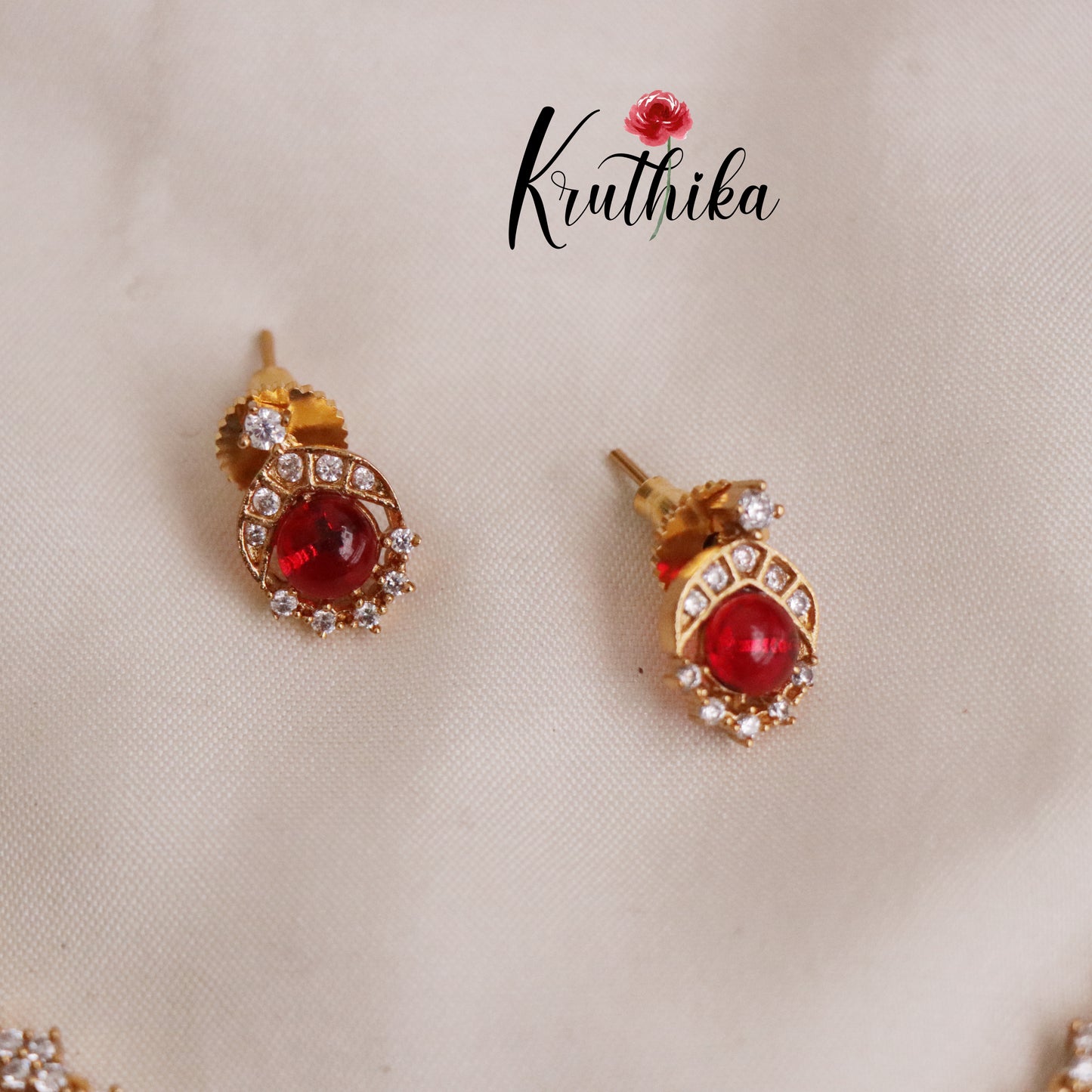 Simple AD Stone Pendant Drops Necklace NC2208 (Available in 3 Colours)