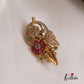 Gorgeous Kemp Floral and Leaf Saree Pin SP29